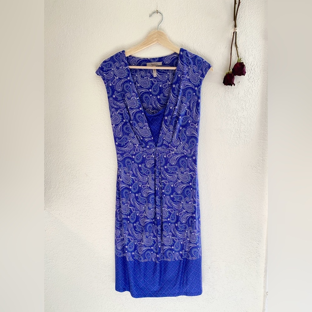 NWOT Bravissimo Blue paisley print dress. 8UK/ 4US. SC Super curvy